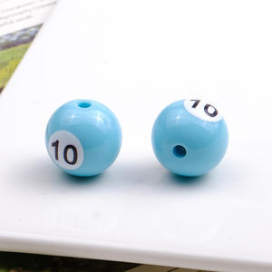 16Mm Color Billiard <b>Beads</b> Straight Hole <b>Beads</b> Bracelet DIY Jewelry <b>Acrylic</b> Loose <b>Beads</b> Imitation Billiards with Alphabet <b>Beads</b> - Product Image 3