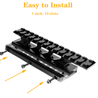 Support de montage pour lunette BoWei 1 pouce, 13 emplacements de fixation, compatible avec la visée point rouge et tous types d'appareils optiques