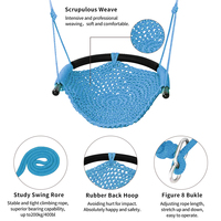Ropecube - Balançoire en U bleue pour enfants, idéale pour parcs, maternelles, garderies et écoles, facile à installer