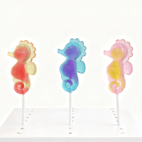 Vente en gros d'usine - Sucettes plates en cristal de 20g, formes de dessins animés assorties, bonbons durs sans sucre