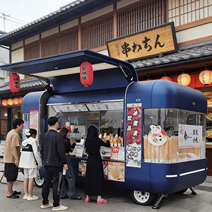 Stainless Steel Food Cart <b>Trailer</b> Durable for Long Term Outdoor Use - Product Image 1