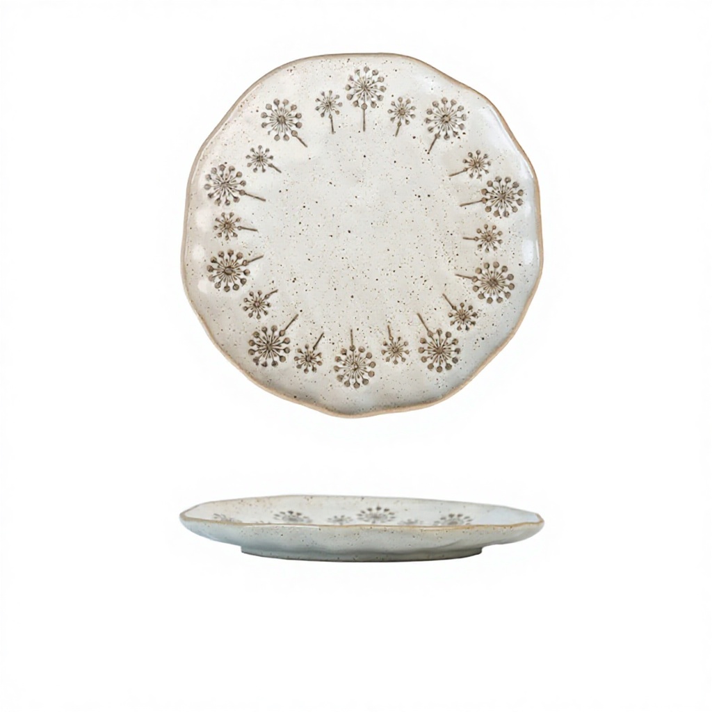 Plato hondo blanco de 9 pulgadas - Girasol