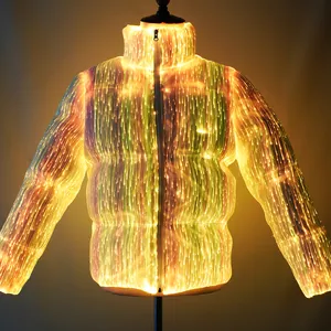 Luminous Down Jacket Style Illuminated Unisex Winter Garment Luminous Puffer Jacket
