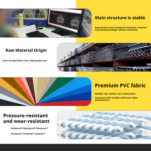 Auvent mobile pliable personnalisé, grand, imperméable, durable, simple, pour garage de voiture, protection solaire extérieure - Product Image 5