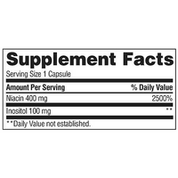 Capsules de supplément d'inositol OEM, nicotininate d'inositol (CAS 6556-11-2), 500 mg de niacine sans rinçage, antioxydant pour adultes, métabolisme énergétique