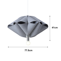 Abat-jour de lustre en feutre acoustique non tissé, LED blanc chaud, gris AC, style nordique, suspendu, pour intérieur, maison, bureau, décoratif