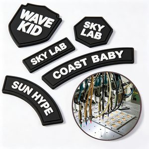 Écussons en caoutchouc souple personnalisés pour vêtements, étiquettes rondes en PVC, badges en <span class=keywords><strong>silicone</strong></span>, patchs imperméables pour chapeaux - Product Image 5