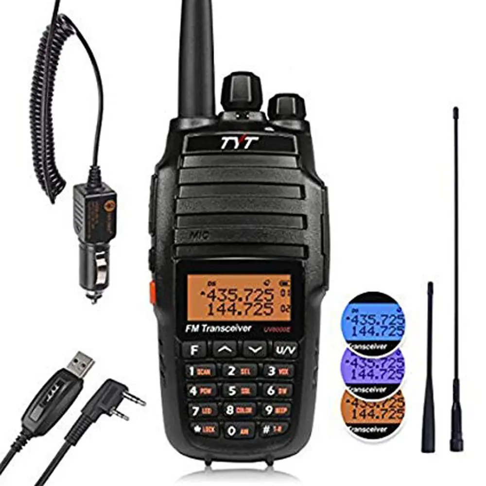 TYT UV-8000D Walkie-Talkie genggam, Dual Band genggam penerima Radio FM luar ruangan dengan tampilan panjang berlari kencang tipe 10km Talk Ran