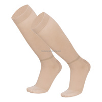 Chaussettes unisexes à hauteur du genou OEM 15-20 MmHg Chaussettes de compression anti-embolie de niveau modéré pour femmes