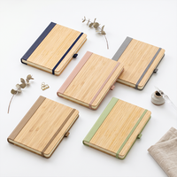 Cuaderno A5 Personalizado con Impresión Creativa a Color, Cubierta de Madera y Cuero, Encuadernación Cosida, con 100 Hojas, para Oficina o Viajes, Promocional