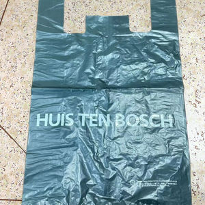 <span class=keywords><strong>Sac</strong></span> en T-shirt en HDPE transparent personnalisé avec soufflet latéral, impression en gravure, logo personnalisé pour utilisation en supermarché, modèle de marque Hualong jetable - Product Image 6