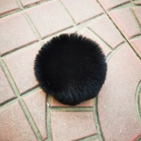 Fait à la main 9CM/10cm moelleux grand Pompon Pompones Manualidades breloques pompon fausse fourrure de lapin pompons porte-clés accessoires de bricolage