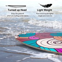 Planche de skimboard en bois pour la plage, vente en gros, planche de surf aquatique personnalisée pour enfants et adultes