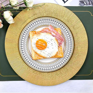 Gold Charger <strong>Plates</strong> Bulk Wedding 13In <strong>Plastic</strong> Table <strong>Plate</strong> Charger Underplate Round Decorative <strong>Dinner</strong> Charger Large <strong>Plastic</strong> <strong>Plate</strong> - Product Image 3