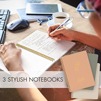 Cahier de notes à spirale personnalisé, mignon, collège, 8x6, avec grandes poches et pages lignées, pour travail organisé ou à l'école