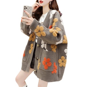 <span class=keywords><strong>Cardigan</strong></span> Dolce da <span class=keywords><strong>Donna</strong></span>, Nuovo Stile Autunno-Inverno, Abbigliamento Femminile Fresco e Casual, Maglia Lavorata a Maglia - Product Image 5