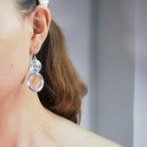 HANSIDON <strong>Handmade</strong> Aluminum Alloy Wire Crystal Dangle <strong>Earrings</strong> for Women Statement Drop <strong>Earrings</strong> Unique Design Jewelry - Product Image 3