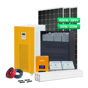批发定制10 kw 11kw 1520 kw太阳能混合逆变器完整离网太阳能系统供应商