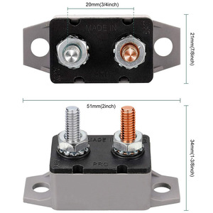 Interruptor de Circuito Reajustable de 20A 25A 30A 40A 50A, Protección Contra Sobrecorriente de CC 50V, Plástico - Product Image 3