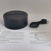 Lampe de base en acrylique avec télécommande USB RVB Base de veilleuse 3d Led