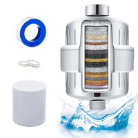 Filtres d'Eau pour Douches à Haut Débit 15-20 Étapes, Filtre de Douche KDF Ionique Propre pour Éliminer le Chlore, le Fluorure et les Métaux Lourds