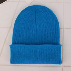 Moda logotipo personalizado 100% acrílico tejido sombreros gorras venta al por mayor liso Beanie sombrero gorros - Product Image 6