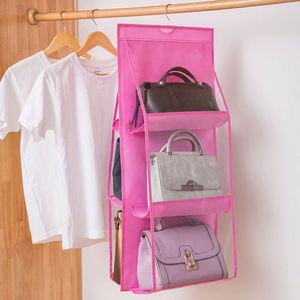 Large Capacity Double Sided PVC Durable Fabric Hanging Storage Bag Organizer 13.78\" X 35.43\" Foldable for Closet Door Shoes - Product Image 1