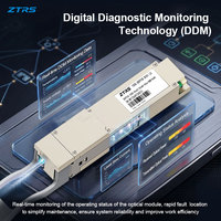 Transceptor de Fibra Única ZTRS 100G BIDI QSFP28 LR1 TX1270nm RX1330nm 10km LC Simplex para Acceso Metropolitano y Fronthaul 5G