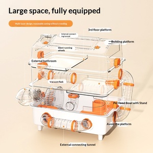 Hepsi Bir Arada 3 Katlı <span class=keywords><strong>Hamster</strong></span> Kafesi, Oyun Alanı ve Saklanma Yerleriyle Küçük Evcil Hayvanlar için Büyük Çok Fonksiyonlu Muhafaza - Product Image 2