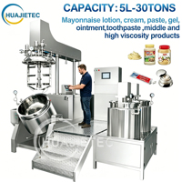 Homogénéisateur chauffant à vapeur HUAJIETEC pour la production de crèmes cosmétiques, onguents médicaux, dentifrices, pâtes et mayonnaises
