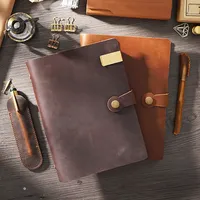 Cuaderno Personalizado de Cuero Genuino con Espiral, Tapa Blanda de PU, Diario de Escritura, Regalo para Mujeres, Trabajo, Escuela, Estudiantes Universitarios, Maestras, Niños