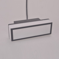 Applique murale LED rectangulaire moderne, éclairage haut et bas, étanche IP65, pour extérieur, véranda, patio, villa
