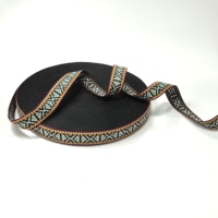 Pita Jacquard Bordir Gaya Etnik Tradisional yang Indah, Motif Khusus Tahan Luntur, Pita Tahan Lama untuk Pakaian, Ikat Pinggang, Topi & Gaun