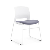 Chaise empilable de bureau pour salle de réunion, chaise de visiteur noire