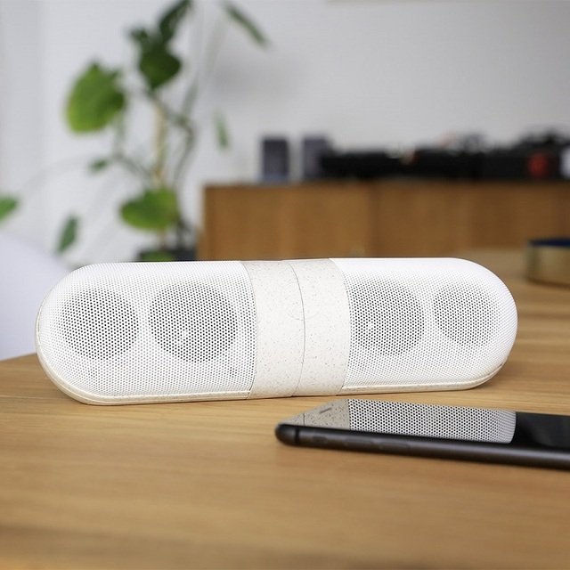 Eco Friendly Twin Magnetic Connected BT Speaker Capsue Shaped Single Sound bar Blue Tooth Speaker