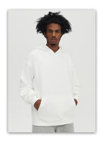Sweat à capuche en coton éponge 450G avec logo personnalisé, couleur terre unie, épais, pour homme, avec cordon anti-rétrécissement et doublure.