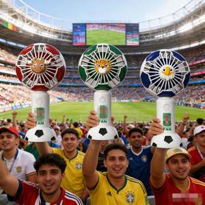 Ventilador Portátil Recargable de 3 Velocidades y 300mAh para la Copa Mundial de Fútbol 2026 en EE. UU., Canadá y Australia - Product Image 4