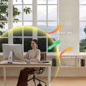 Film Miroir Unidirectionnel Moderne pour Extérieur, Vente en Gros Usine, avec Réjection de Chaleur et Isolation, Teinte Argentée pour Vitres - Product Image 2