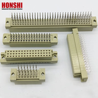 Conector Euro de 2.54mm, 10, 20, 30, 32, 48, 64, 94 Pines, Hembra/Macho, DIN 41612, Latón, PCB, Recto, Vertical, Ángulo Recto