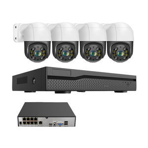 Caméra IP PTZ 8MP <span class=keywords><strong>4K</strong></span> H.265 POE avec capteur CMOS 4 canaux, stockage sur disque dur, <span class=keywords><strong>kit</strong></span> NVR avec 4 PTZ et vision nocturne infrarouge - Product Image 1