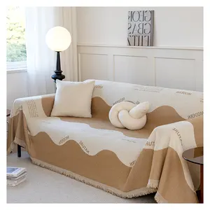 Fabrika sıcak satış Polyester kanepe havlu tam örtü bezi evrensel kanepeler kapakları