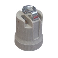Support de base de lampe en céramique E27 de haute qualité douille à vis en corne avec support en fer ventes directes d'usine