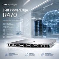 Nuevo Servidor en Rack Dell PowerEdge R470 1U Original, Procesador Intel Xeon 6, RAM DDR5, Almacenamiento SAS SATA NVMe, en Stock