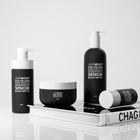 Flacon pompe en PET personnalisé pour produits féminins, nettoyant, savon, shampoing, après-shampoing, huile capillaire, ensemble d'emballage 200ml 300ml