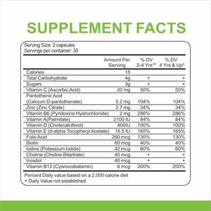 VitaHall OEM Cápsulas Multivitamínicas e Minerais para Crianças - 60 Cápsulas Suplemento de Vitaminas/Minerais Sem Cores Artificiais - Product Image 5