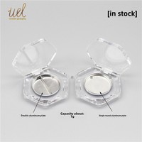 Kotak Eyeshadow warna tunggal, Stamping kosmetik perona pipi transparan Diameter dalam 26.3mm, stok tersedia
