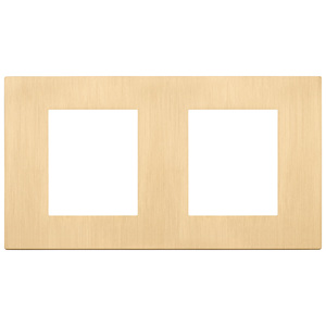 แผ่นปิดผนังสองชั้นสีทองขัดเงา 16.6 x 9.2 ซม. สำหรับปลั๊กและเต้ารับ - Product Image 1