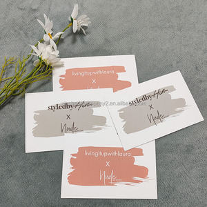 Biglietto di ringraziamento di lusso in carta patinata liscia 10x15cm, personalizzabile con logo e <span class=keywords><strong>nome</strong></span> del brand, MOQ 100 pezzi - Product Image 6
