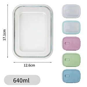 Contenants de stockage alimentaire en <span class=keywords><strong>verre</strong></span>, compatibles micro-ondes et congélateur, préparation de repas, couvercles hermétiques, compatibles lave-vaisselle, écologiques, boîte à <span class=keywords><strong>lunch</strong></span> pour la cuisine - Product Image 3