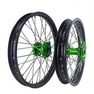 Jeu de roues ULB haute performance 18 19 21 <span class=keywords><strong>pouces</strong></span> pour <span class=keywords><strong>Kawasaki</strong></span> KX 125 250 KXF 250 450, jantes de motocross en aluminium CNC en stock - Product Image 1